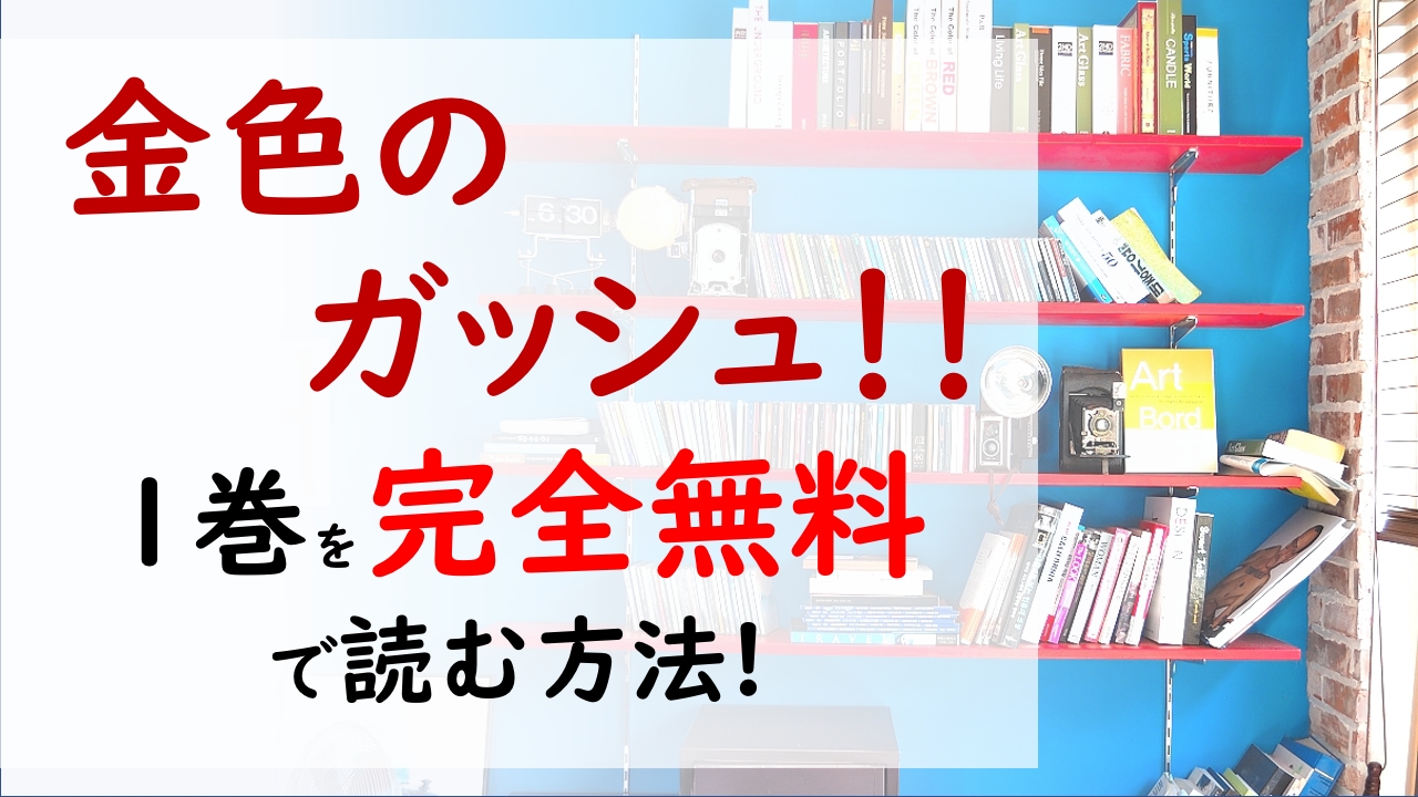 金色のガッシュ 1巻を無料で読む漫画バンクやraw Zipの代役はコレ ガッシュはやさしい王様になれるのか